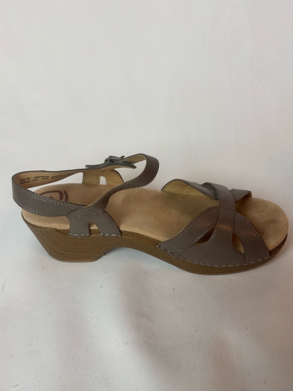 Dansko Season Stone Burnished Calf Leather Women's Comfort Sandal EU 40 9.5-10